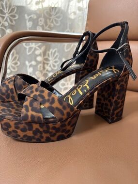 🆕Sam Edelman Platform Sandals - Brown Animal Print